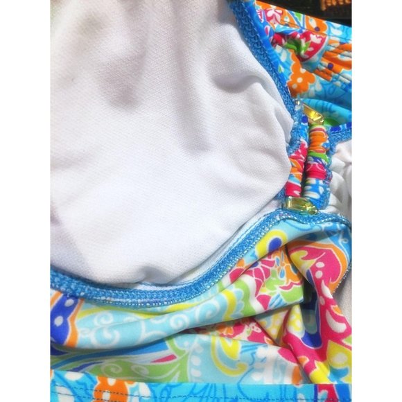 CHAPS Tankini Top Size 6 Vibrant Halter Swim - Picture 7 of 8